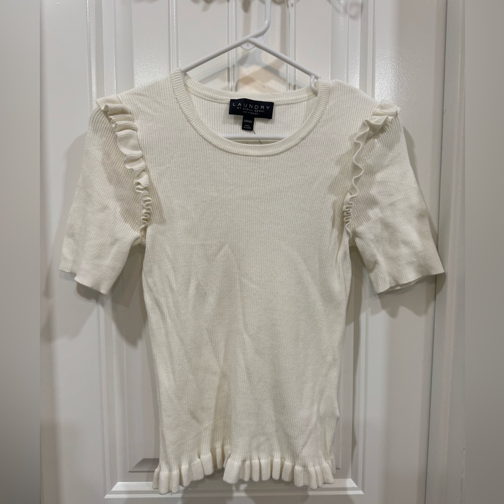 Laundry by Shelli Segal Ivory Knit Top